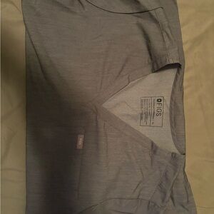 Figs Charcoal V-Neck Scrub Top